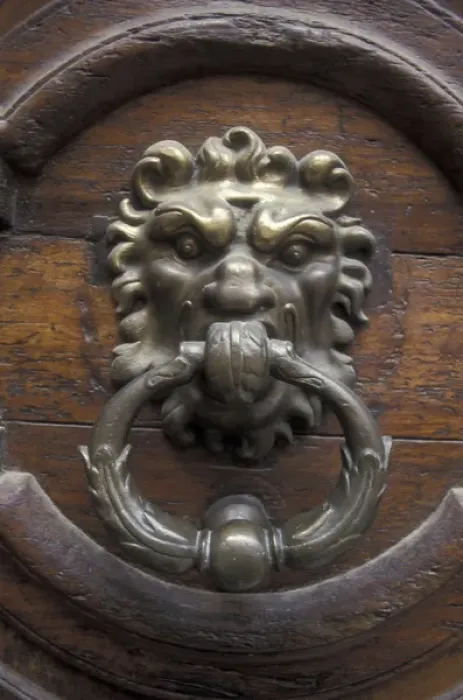 Framed Print : Europe, France, Aix en Provence. Decorative door knocker Framed Print : Europe, France, Aix en Provence. Decorative door knocker