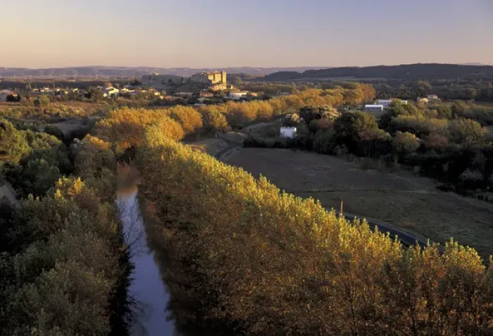 Framed Print : Europe, France, Argens-Minervois, Aude Canal du Midi Framed Print : Europe, France, Argens-Minervois, Aude Canal du Midi