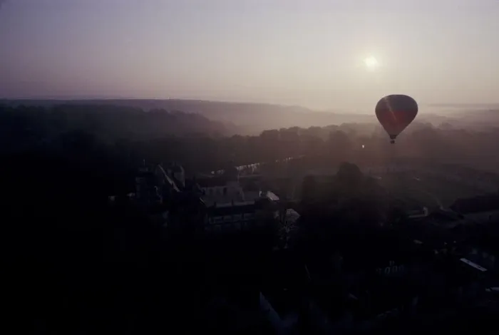 Framed Print : Europe, France, Burgundy. Ballooning over Tanlay Chateau Framed Print : Europe, France, Burgundy. Ballooning over Tanlay Chateau