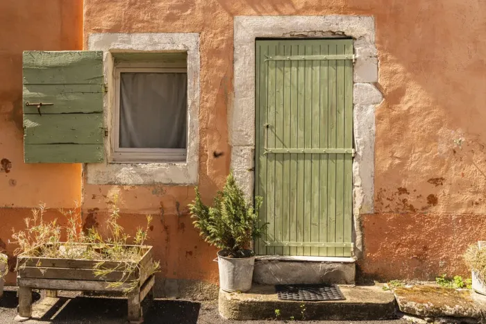 Framed Print : Europe, France, Cereste. Weathered old house exterior Framed Print : Europe, France, Cereste. Weathered old house exterior