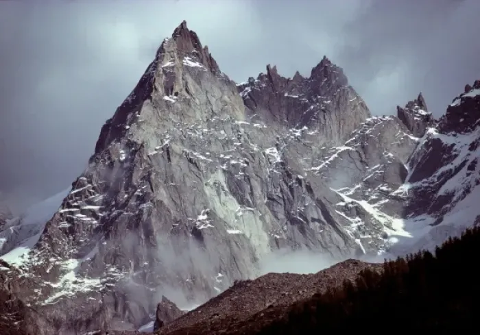 Framed Print : Europe, France, Chamonix. This sharp aiguille is one of hundreds in the Aiguilles