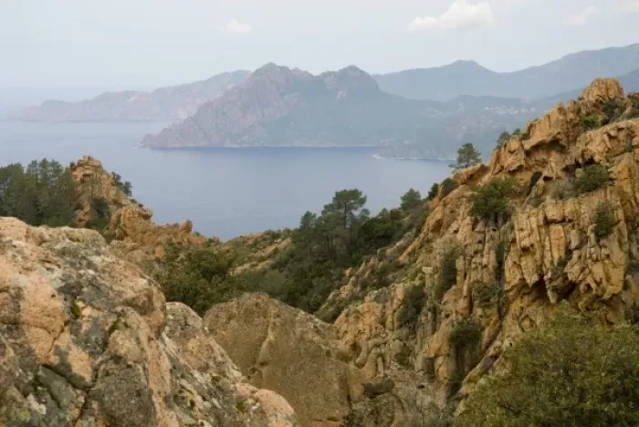 Framed Print : Europe, France, Corsica, Piana. Grand vistas of granite cliffs and Mediterranean Framed Print : Europe, France, Corsica, Piana. Grand vistas of granite cliffs and Mediterranean