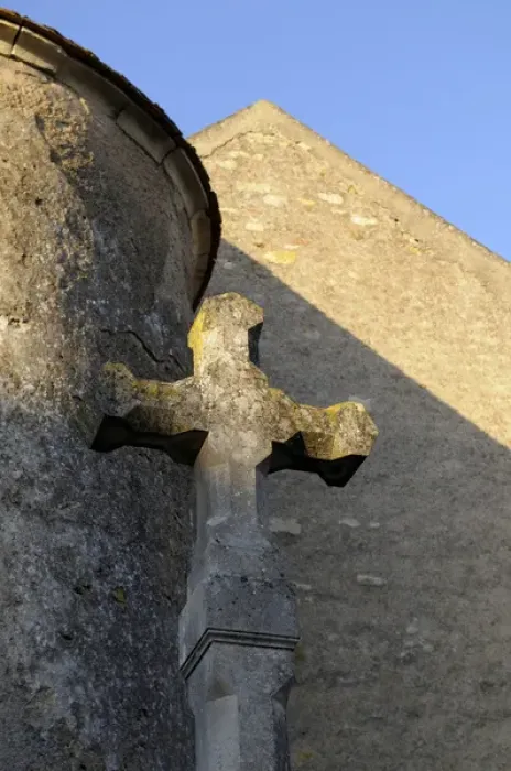 Framed Print : Europe, France, Flez-Cuzy. Stone cross at the old church Framed Print : Europe, France, Flez-Cuzy. Stone cross at the old church