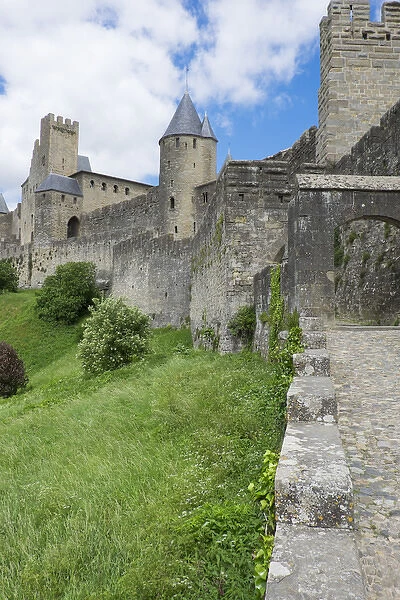 Europe, France, Languedoc-Roussillon, ancient fortified city of Carcassonne, UNESCO