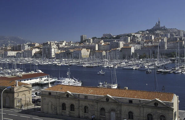 Europe, France, Marseille. View of Vieux Port