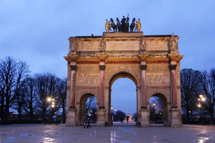Framed Print : Europe, France, Paris. Arc de Triomphe du Carrousel