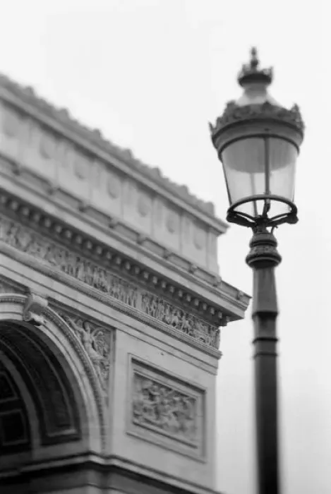 Framed Print : Europe, France, Paris. Arc de Triomphe and streetlamp Framed Print : Europe, France, Paris. Arc de Triomphe and streetlamp