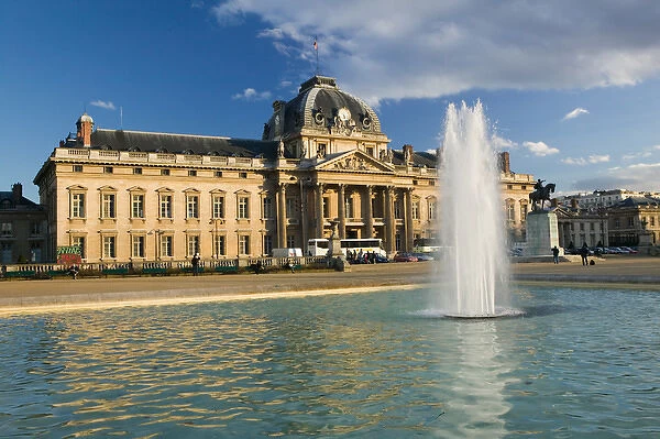 Europe, France, Paris, Eiffel Tower Area: Late Afternoon Light on the Ecole Militaire