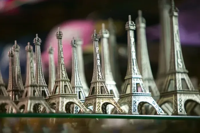 Framed Print : Europe, France, Paris, Eiffel Tower Area: Eiffel Tower Miniatures