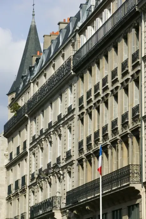 Framed Print : Europe, France, Paris, Left Bank: Buildings along Boulevard St-Michel