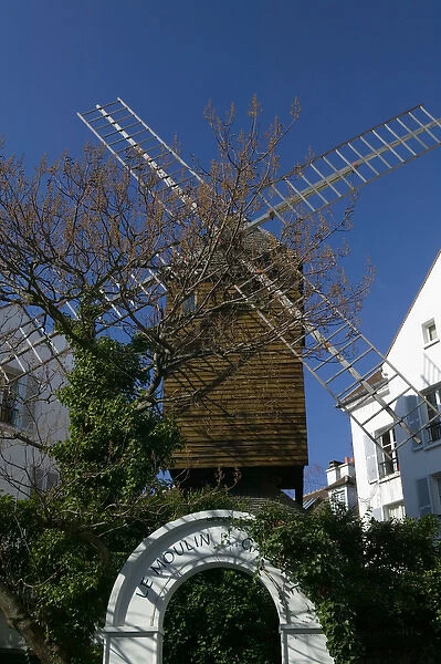 Europe, France, Paris, Montmartre: Moulin de la Galette Windmill