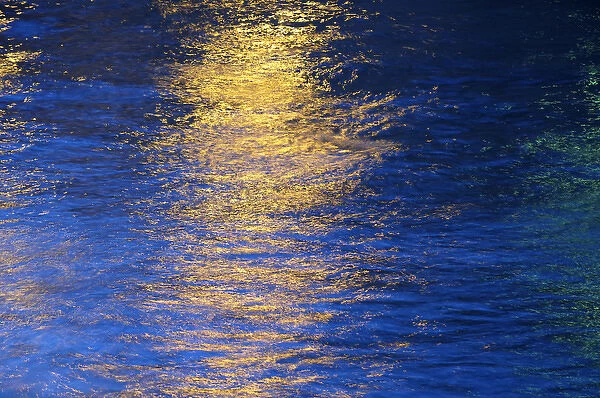 Europe, France, Paris. Night Reflections, Seine River