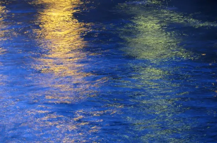 Framed Print : Europe, France, Paris. Night Reflections, Seine River