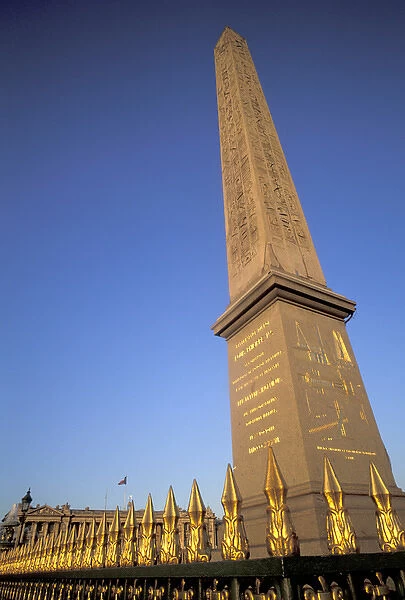 Europe, France, Paris. Place de la Concorde, Obelisque