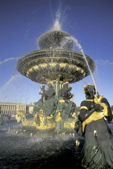 Framed Print : Europe, France, Paris Place de la Concorde, fountain Framed Print : Europe, France, Paris Place de la Concorde, fountain