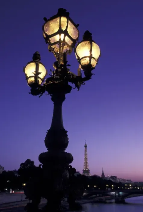 Framed Print : Europe, France, Paris, Streetlamp, Pont Alexandre III, Eiffel Tower in background Framed Print : Europe, France, Paris, Streetlamp, Pont Alexandre III, Eiffel Tower in background