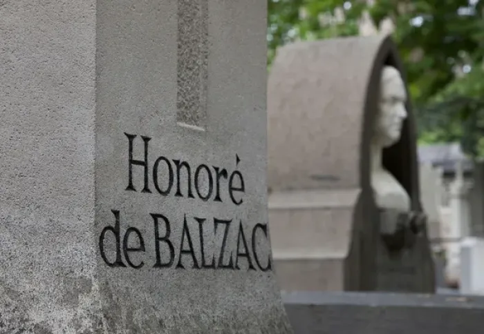 Framed Print : Europe, France, Paris. Tombstone of French writer Honore de Balzac in Pere Lachaise Cemetery