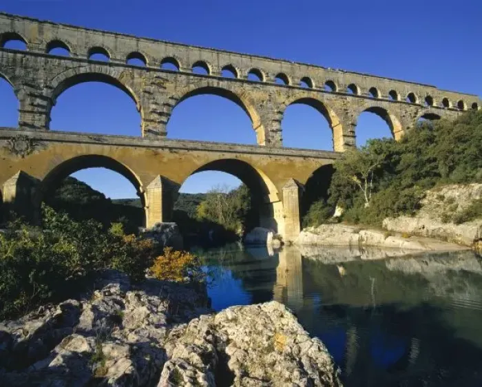 Framed Print : Europe, France, Pont du Gard. Pont du Gard, World Heritage Site, is one of the finest