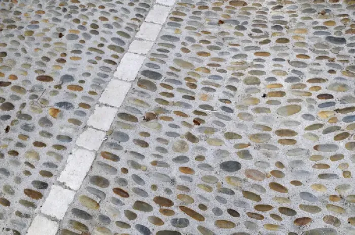 Framed Print : Europe, France, Provence-Alpes-Cote d Azur, Vaucluse, Lourmarin. Cobblestone street
