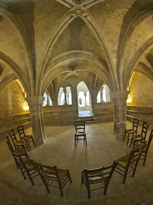 Framed Print : Europe; France; Provence; Seananque Abbey; Interior of the Romanesque Cistercian Abbey