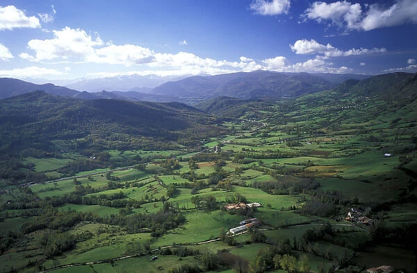Europe, France, Pyrenees, Ariege. View of valley