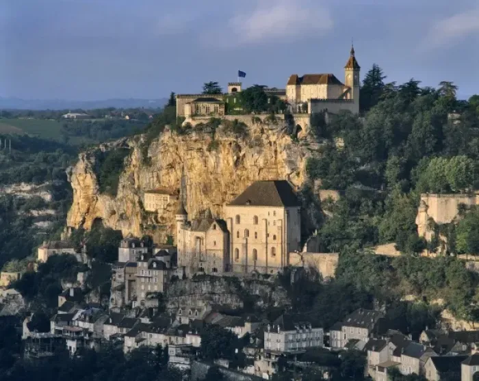 Framed Print : Europe, France, Rocamadour. Sunrise awakens the pilgrimage village of Rocamadour Framed Print : Europe, France, Rocamadour. Sunrise awakens the pilgrimage village of Rocamadour