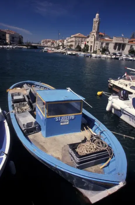 Framed Print : Europe, France, Sete, fishing boats and canals Framed Print : Europe, France, Sete, fishing boats and canals
