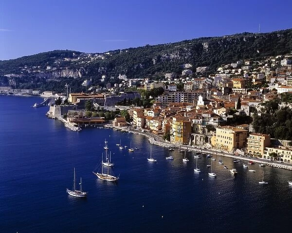 Europe, France, Villefranche. The seaside town of Villefranche, on the Mediterranean