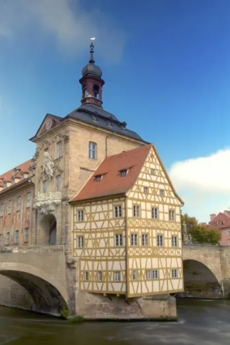 Framed Print : Europe, Germany, Bavaria, Bamberg, Old Town Hall on the river Regnitz Framed Print : Europe, Germany, Bavaria, Bamberg, Old Town Hall on the river Regnitz
