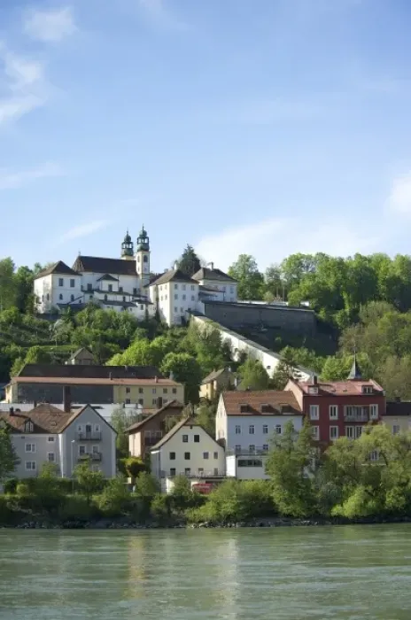Framed Print : Europe, Germany, Bavaria, Passau, Pilgrimage Church (Mariahilf) along Inn River Framed Print : Europe, Germany, Bavaria, Passau, Pilgrimage Church (Mariahilf) along Inn River