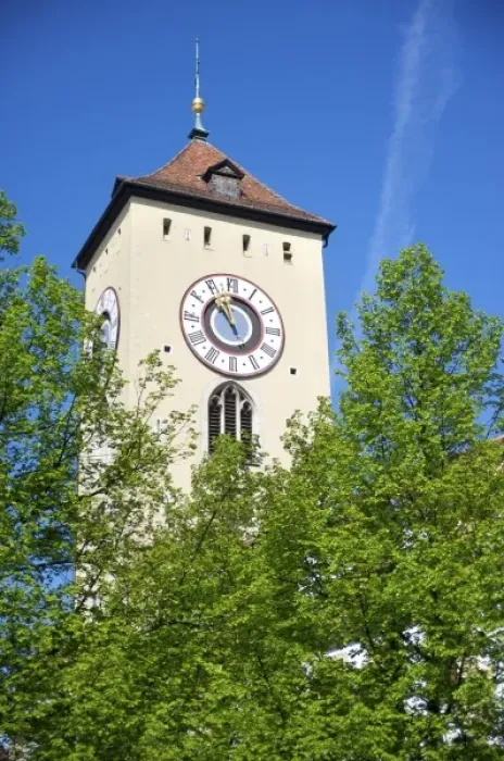 Framed Print : Europe, Germany, Bavaria, Regensburg, clock tower Framed Print : Europe, Germany, Bavaria, Regensburg, clock tower