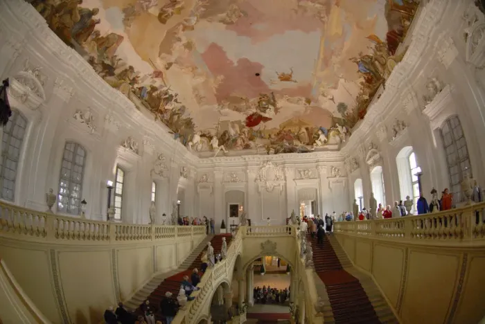Framed Print : Europe, Germany, Bavaria, Wurzburg, Bishops residence, Grand staircase reception Framed Print : Europe, Germany, Bavaria, Wurzburg, Bishops residence, Grand staircase reception