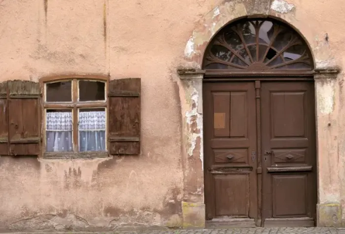 Framed Print : Europe, Germany, Bayern (Bavaria), Dinkelsbuhl. Romantische Strasse, doorway Framed Print : Europe, Germany, Bayern (Bavaria), Dinkelsbuhl. Romantische Strasse, doorway
