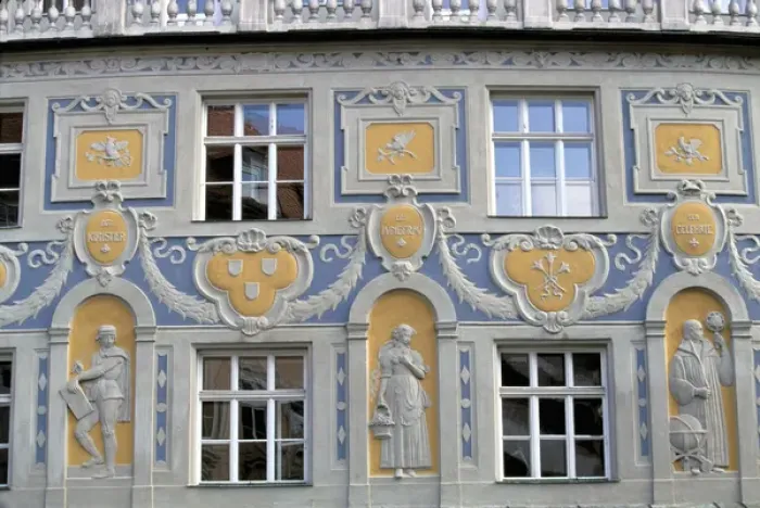 Framed Print : Europe, Germany, Bayern (Bavaria), Munich. Sendlinger Strasse, building details