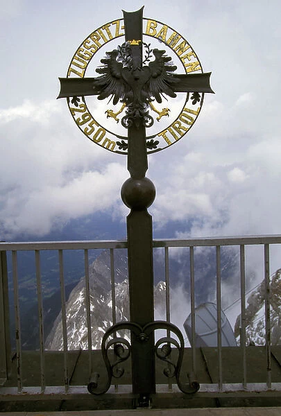 Europe, Germany, Bayern, Garmisch, Patenkirchen. Atop the Zugspitze, highest peak
