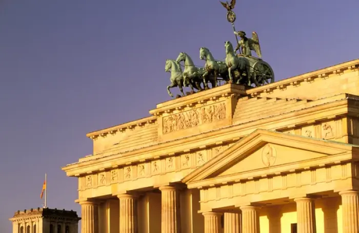 Framed Print : Europe, Germany, Berlin. Unter Den Linden, Brandenburg Gate Framed Print : Europe, Germany, Berlin. Unter Den Linden, Brandenburg Gate