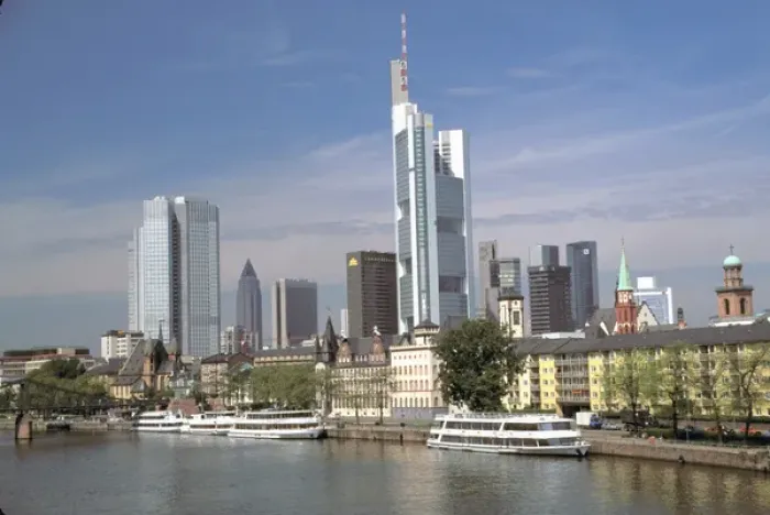 Framed Print : Europe, Germany, Hessen, Frankfurt. City view from Main River Framed Print : Europe, Germany, Hessen, Frankfurt. City view from Main River