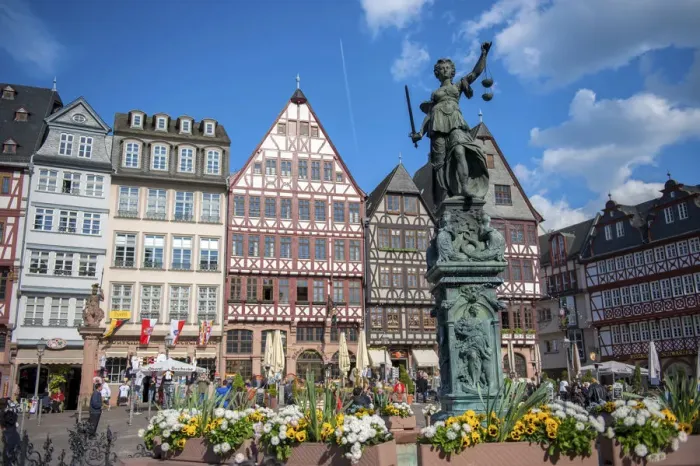 Framed Print : Europe, Germany, Hessen, Frankfurt, WeihnachtsmarktaA, old city center market, fountain Framed Print : Europe, Germany, Hessen, Frankfurt, WeihnachtsmarktaA, old city center market, fountain