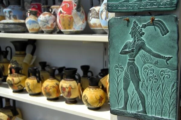 Europe, Greece, Crete (aka Kriti), Heraklion (aka Iraklion). Typical Greek souvenirs