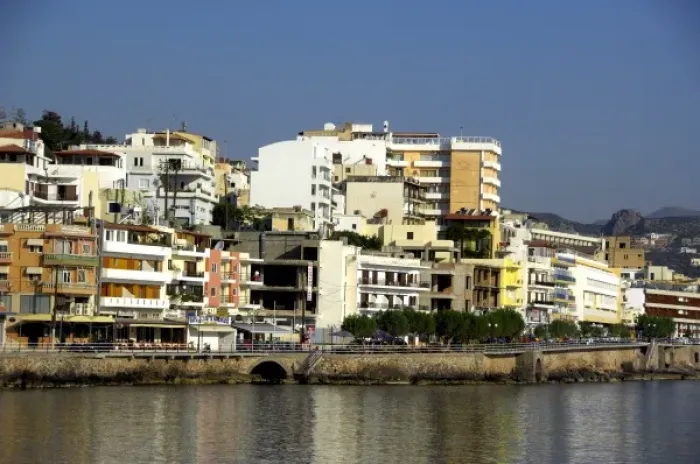 Framed Print : Europe, Greece, Crete (aka Kriti), Agios Nikolaos