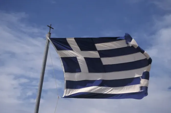 Framed Print : EUROPE, Greece Greek Flag