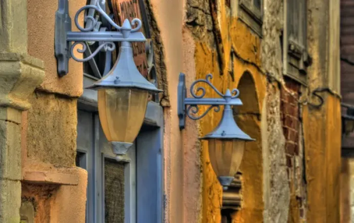Framed Print : Europe, Greece, Greek Island, Crete, Chania old town with lanterns Framed Print : Europe, Greece, Greek Island, Crete, Chania old town with lanterns