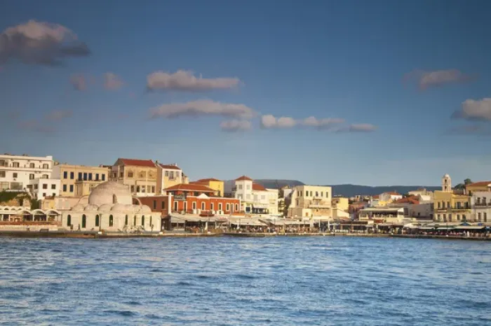 Framed Print : Europe, Greece, Greek Island, Crete, Old Harbor of Chania Evening light Framed Print : Europe, Greece, Greek Island, Crete, Old Harbor of Chania Evening light