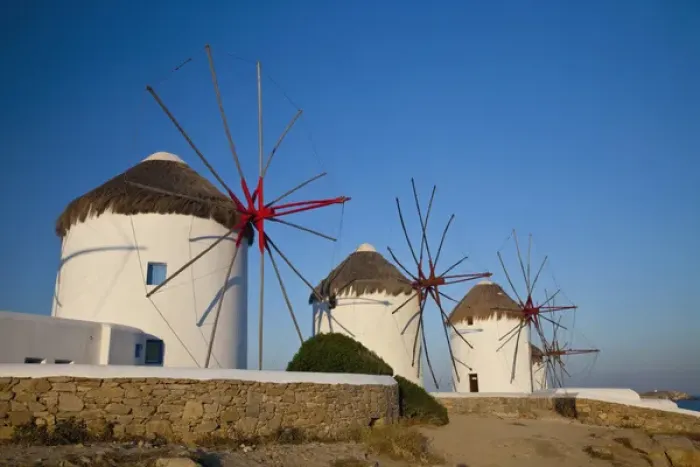 Framed Print : Europe, Greece, Greek Island, Mykonos, Hora, Windmill Evening light Framed Print : Europe, Greece, Greek Island, Mykonos, Hora, Windmill Evening light