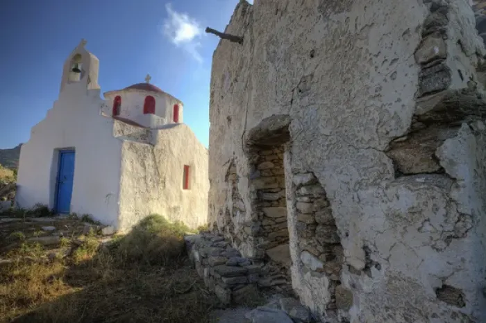Framed Print : Europe, Greece, Greek Isles, Mykonos, Old building and Chapel in central island location Framed Print : Europe, Greece, Greek Isles, Mykonos, Old building and Chapel in central island location