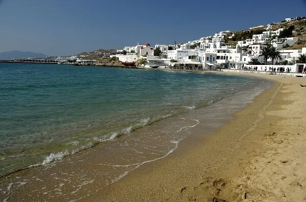 Europe, Greece, Mykonos. Typical beach