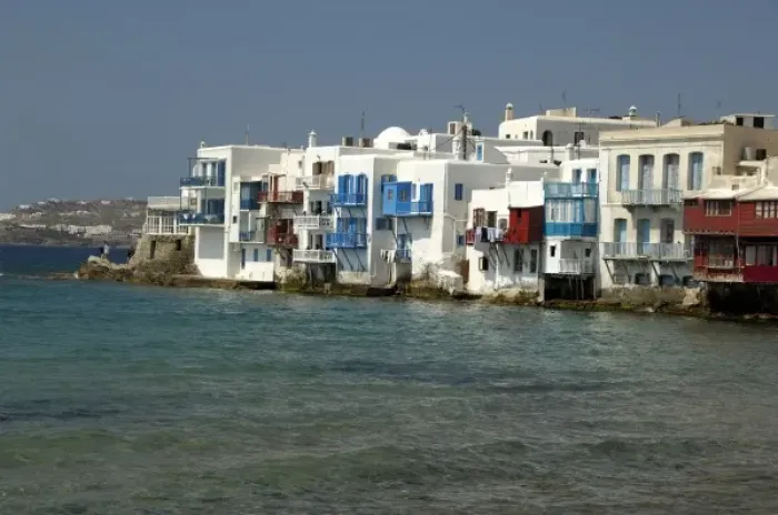Framed Print : Europe, Greece, Mykonos. Views of the seaside area called Little Venice Framed Print : Europe, Greece, Mykonos. Views of the seaside area called Little Venice