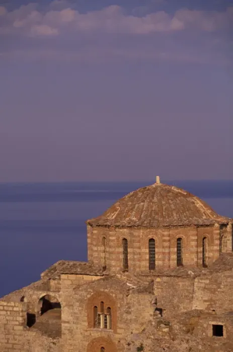 Framed Print : Europe, Greece, Peloponnese, Lakonia, Monemvasia Afternoon view; St. Sophia; Gibraltar Framed Print : Europe, Greece, Peloponnese, Lakonia, Monemvasia Afternoon view; St. Sophia; Gibraltar