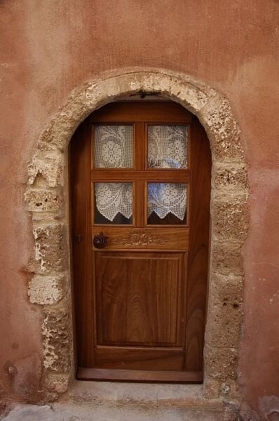Europe, Greece, Peloponnese, Monemvasia (single entrance). Typical door