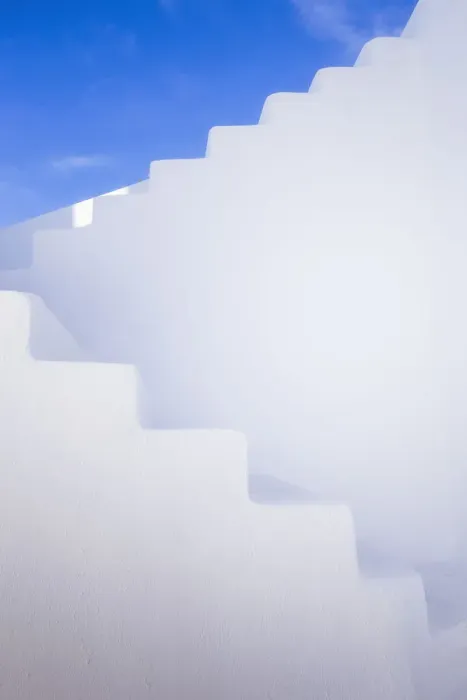 Framed Print : Europe, Greece, Santorini. Stairway and shapes Framed Print : Europe, Greece, Santorini. Stairway and shapes